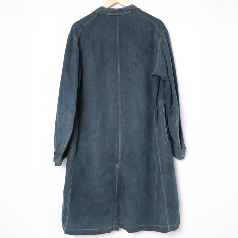 30s France Vintage Indigo Linen Maquignon Coat 30s France Vintage Indigo Linen Maquignon Coat