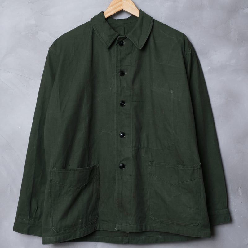 40s-50s French Military Olive Green Work Jacket 40s-50s French Military Olive Green Work Jacket