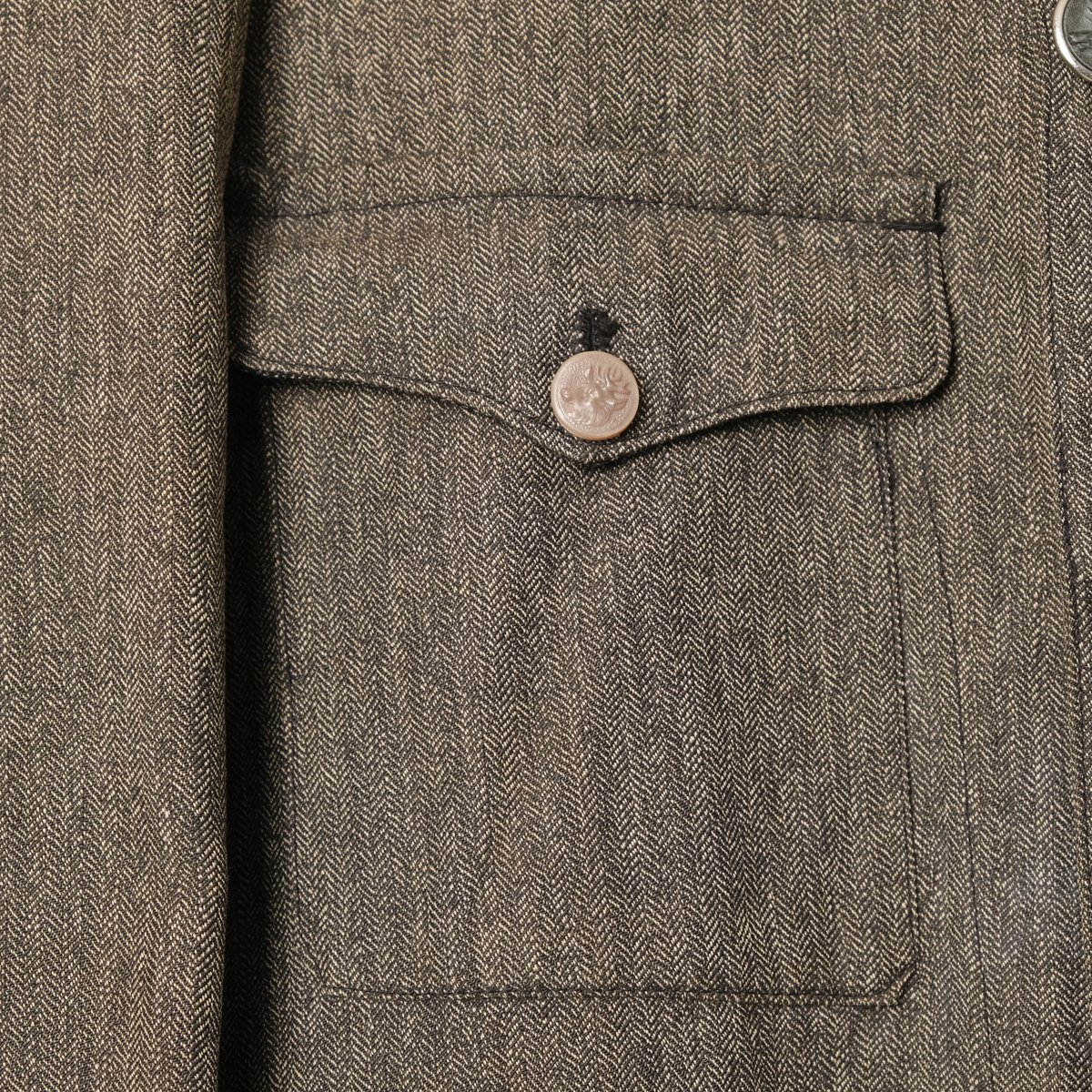 1940s ブラウンシャンブレー フレンチ ハンティングジャケット