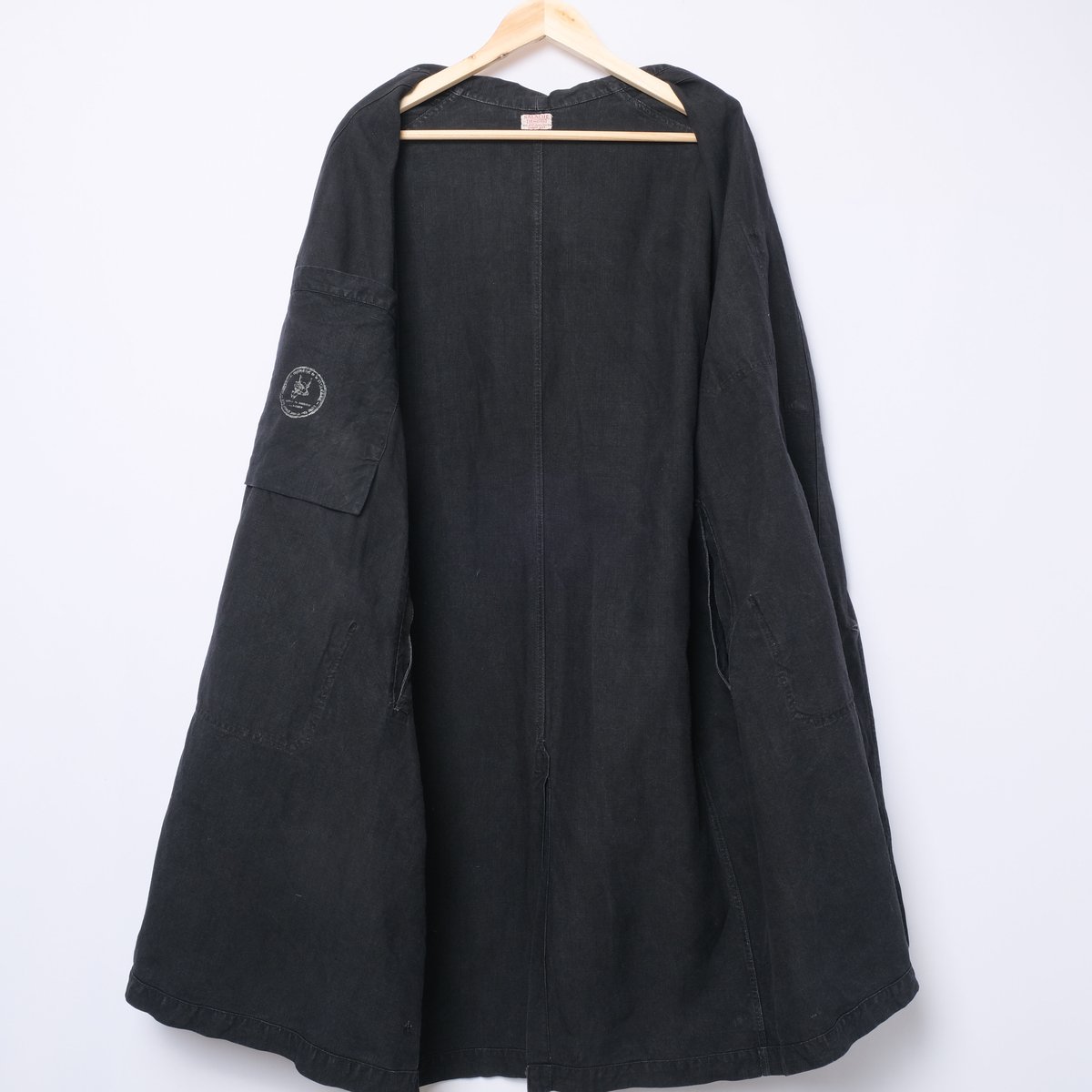 30-40s France Vintage SALACHE Black Linen Maqu