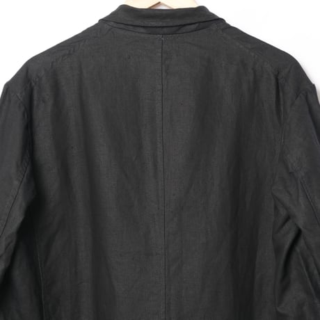 40s France Vintage Indigo Linen Maquignon Coat Dead Stock