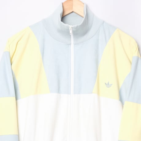 80s Vintage adidas ATP Track Jacket  White × Light Gray × Custard (Made in West Germany)