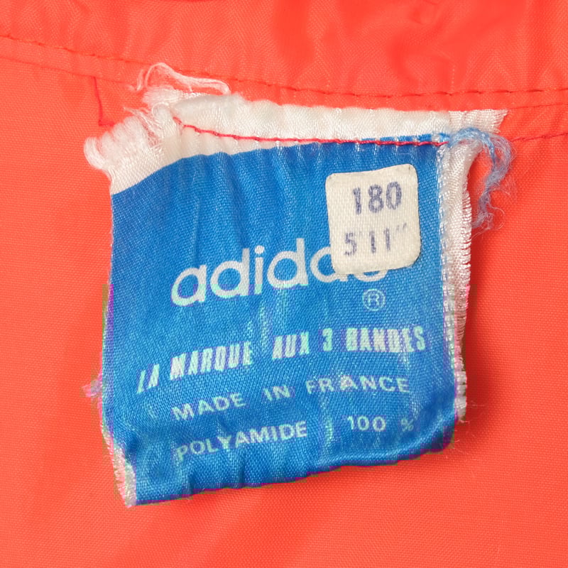 70 80s Vintage adidas Nylon Hoodi Orange Blac