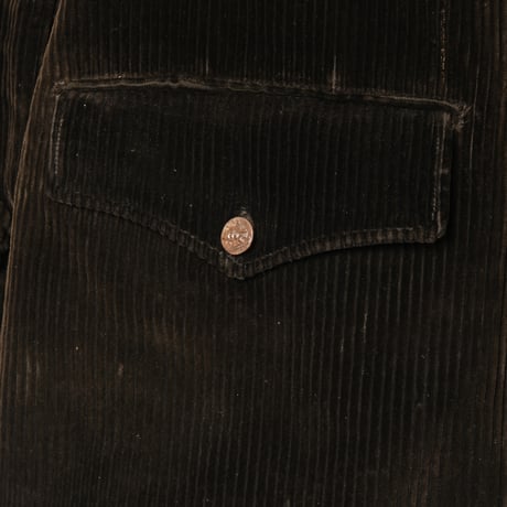 30-40s France Vintage Brown Corduroy Hunting Jacket