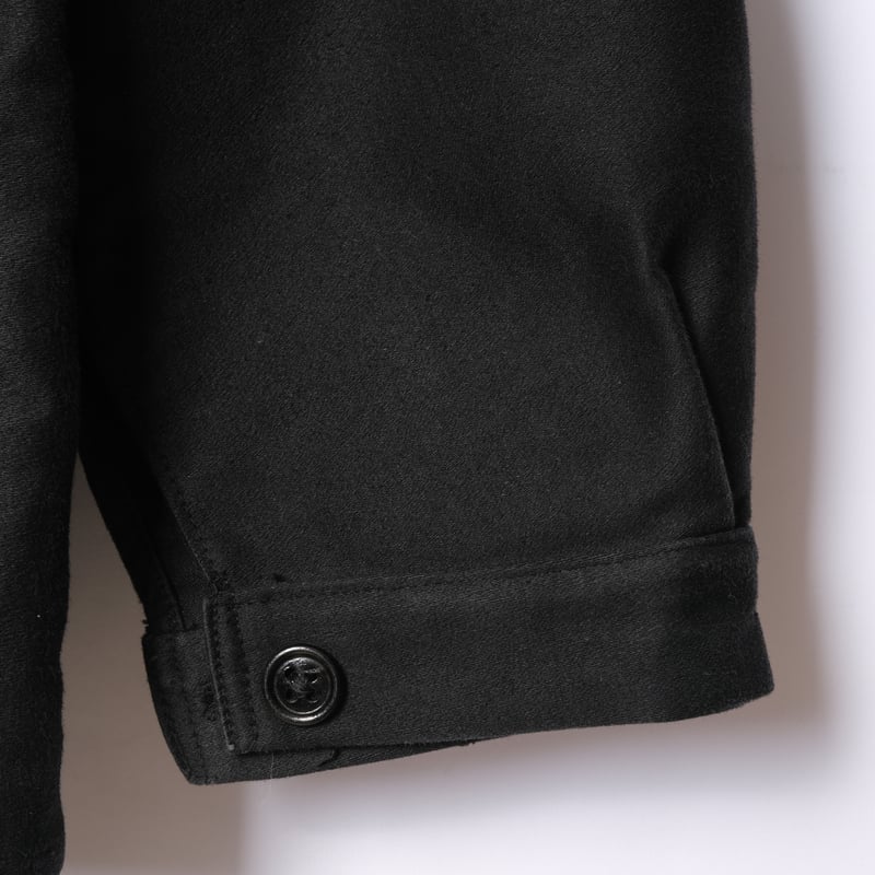 30-40s Le Mont St Michel Black Moleskin Jacket