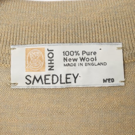 90s JOHN SMEDLEY Merino Wool Knit Polo Shirt Green（Made in England)
