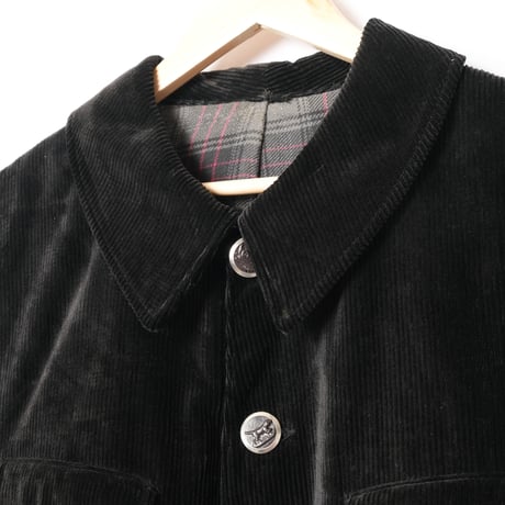 40-50s French Vintage Le Sans Rival Black Corduroy Hunting Jacket