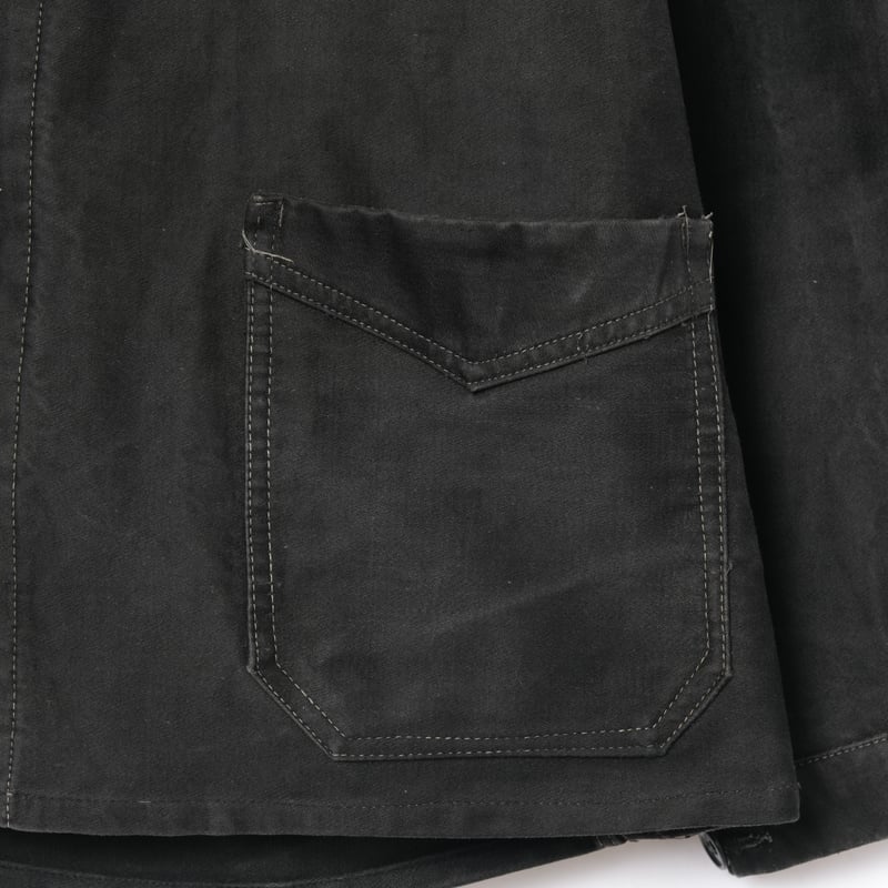 40s France Vintage OKOK Black Moleskin Jacket | 40s France Vintage OKOK Black Moleskin Jacket |