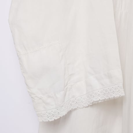 Early 1900s France  Antique Linen Church Smock 4
