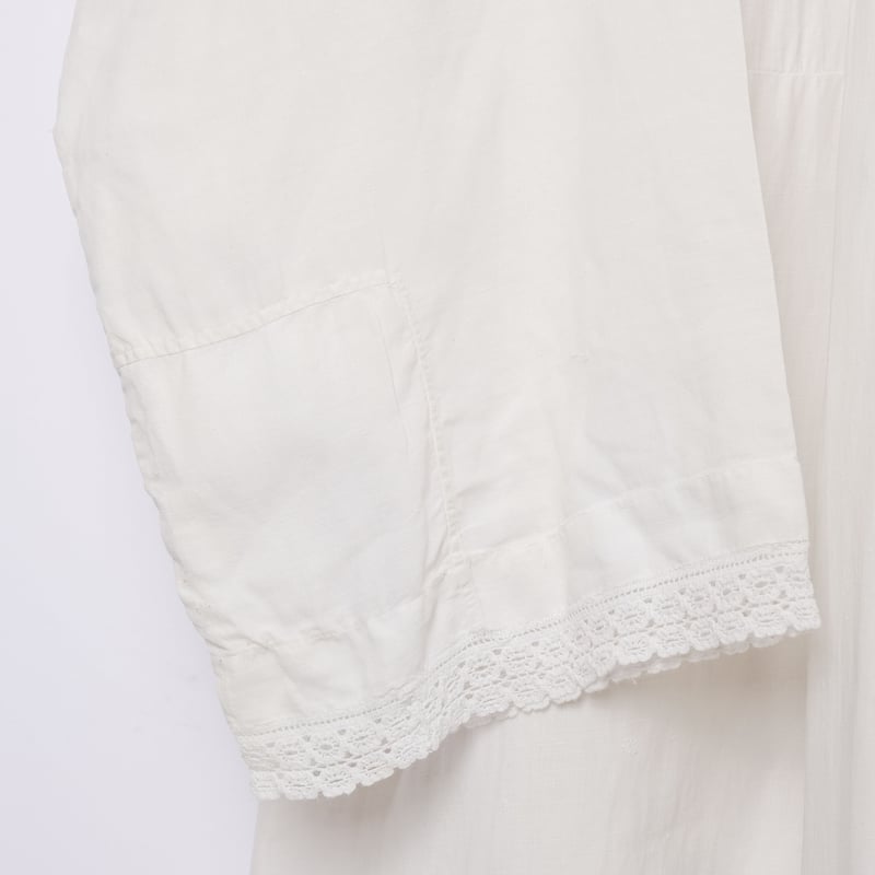 Early 1900s France Antique Linen Church Smock Early 1900s France Antique Linen Church Smock