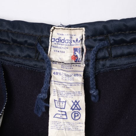 70-80s Vintage adidas Ventex ATP Track Trousers Navy × Light Blue (Made in France)