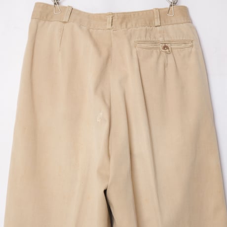 40s French Army FTEO Chino Trousers Size 88M(11)