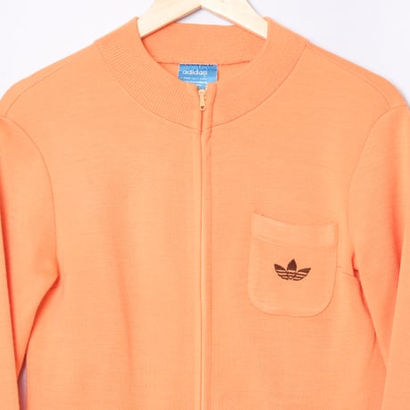 70s Vintage adidas Knit Jacket Salmon Pink (Made in France)