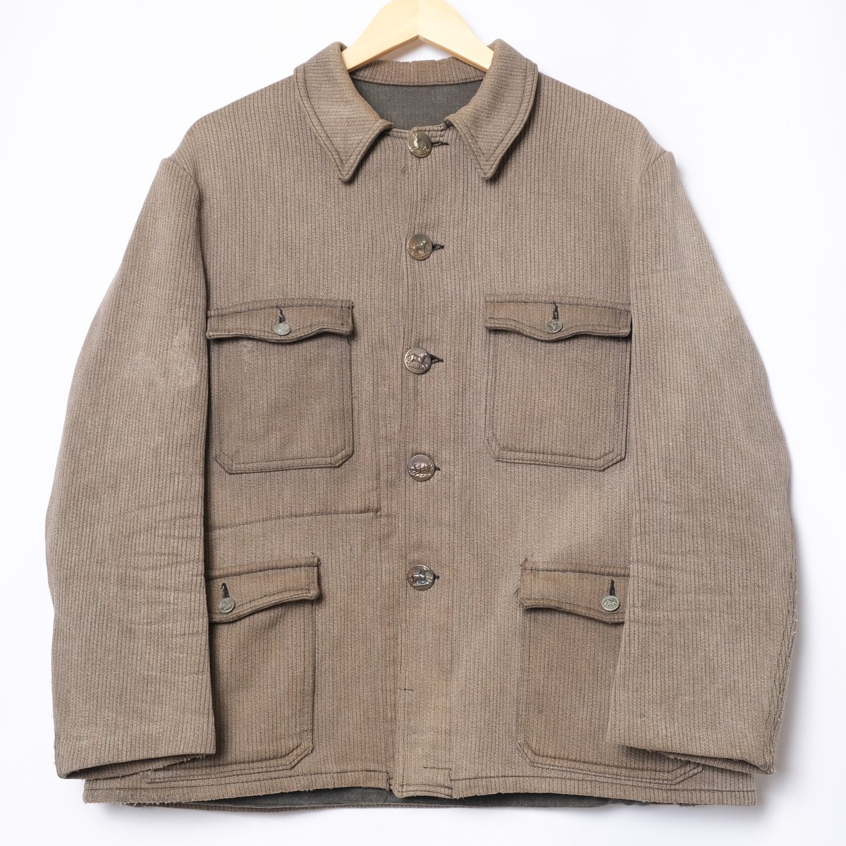 40-50s France Vintage Cotton Pique Hunting Jack 40-50s France Vintage Cotton Pique Hunting Jack