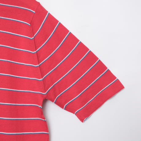80s JOHN SMEDLEY Sea Island Cotton Half sleeves Polo Shirt Red（Made in England)