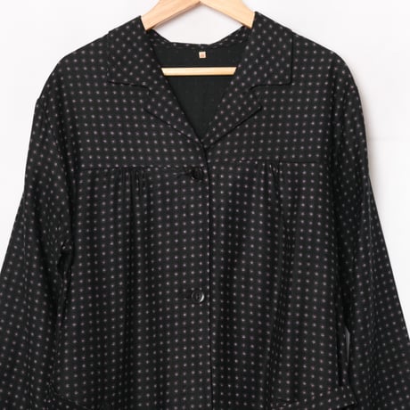 40-50s  France Vintage Cotton Work Dress Dead Stock