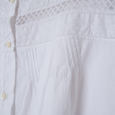 –1930s French Vintage Embroidered Blouse