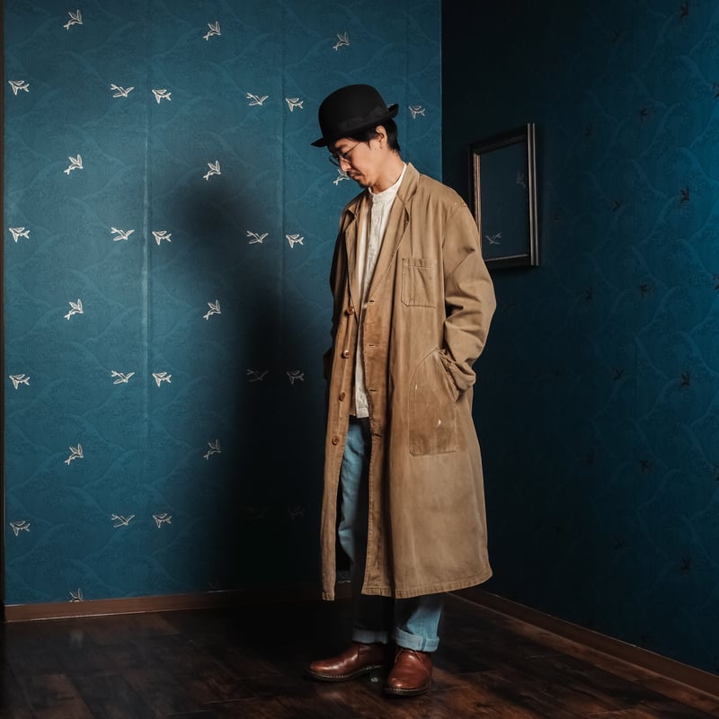 40-50s French Vintage Adolphe Lafont Duster Co 40-50s French Vintage Adolphe Lafont Duster Co