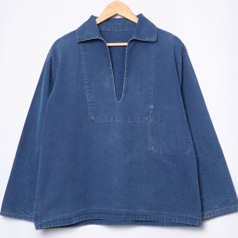 50s France Vintage Indigo Metis(Cotton Linen) F 50s France Vintage Indigo Metis(Cotton Linen) F