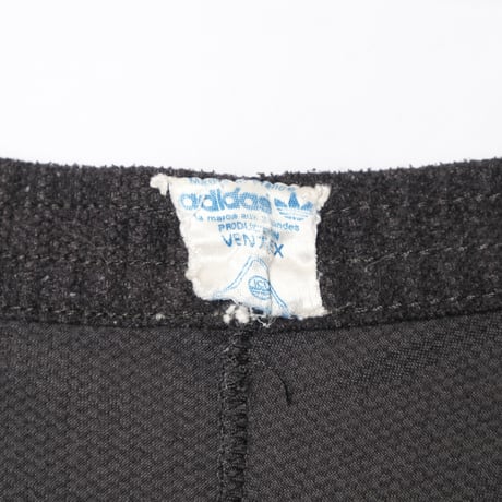70-80s Vintage adidas Ventex Pile Track Trousers Black (Made in France)