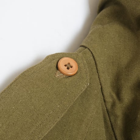French Army M38 Motorcycle Coat 2nd  Wood Button Size 3 Dead Stock