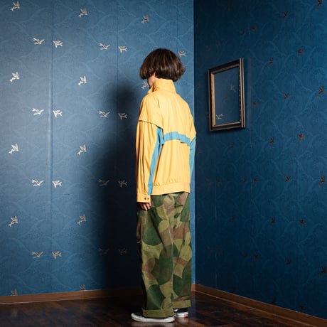 80s Vintage adidas Blouson Mustard × Bluegray（Made in Finland）