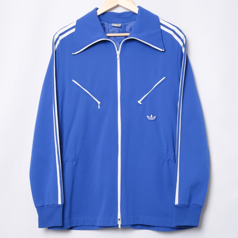 70s Vintage adidas Track Jacket With Hood Blue 70s Vintage adidas Track Jacket With Hood Blue
