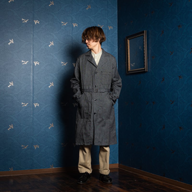 ジャケット・アウター 1950s Black chambray atelier coat 40-50s VULCAIN Black Chambray Atelier Coat Dead