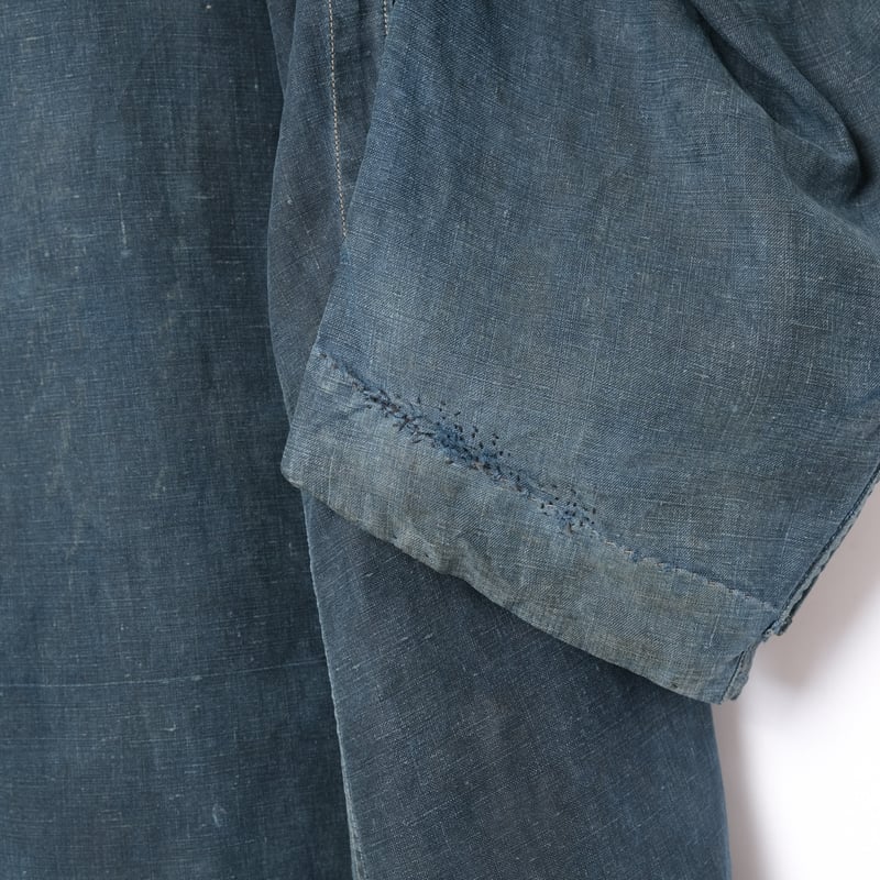 30s France Vintage Indigo Linen Maquignon Coat 30s France Vintage Indigo Linen Maquignon Coat