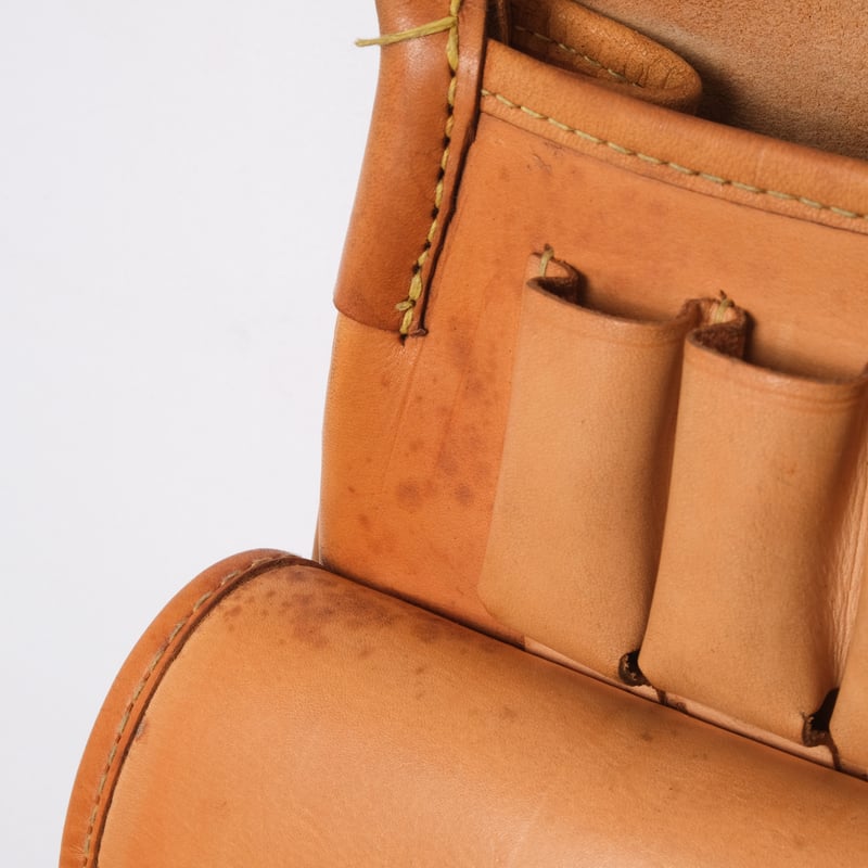 40s フランス　ヴィンテージ　ハンティング　レザーバッグ　ビンテージ France Vintage Leather Hunting Bag | Ugla パンと古着と本