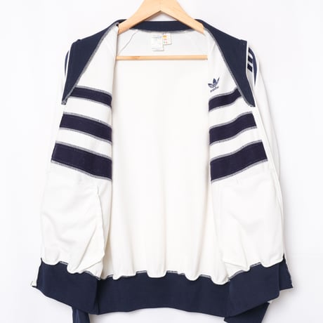 70-80s Vintage adidas Ventex Track Jacket Model  First White×Navy (Made in France)