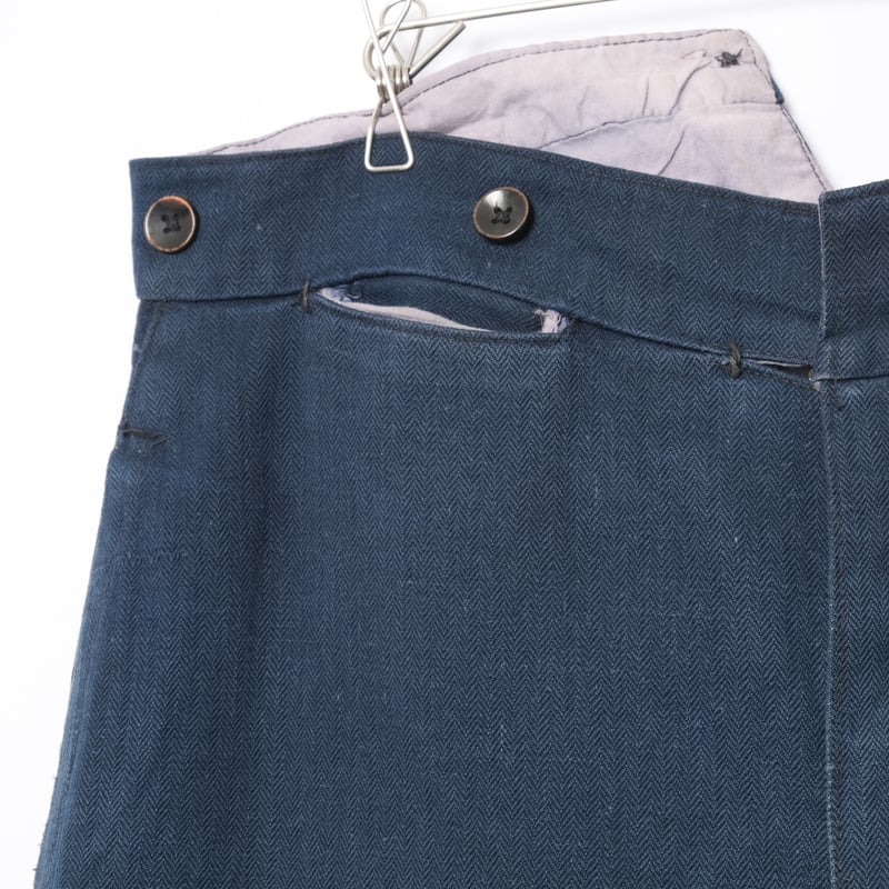 30s フランス製 indigo linen pants 珍サイドライン 30s フランス製 indigo linen pants 珍サイドライン - メルカリ