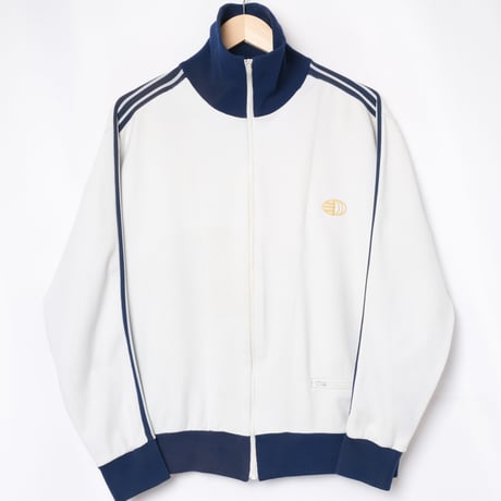 60s Vintage adidas Ventex Track Jacket Early World Mark  Ivory × Blue (Made in France)