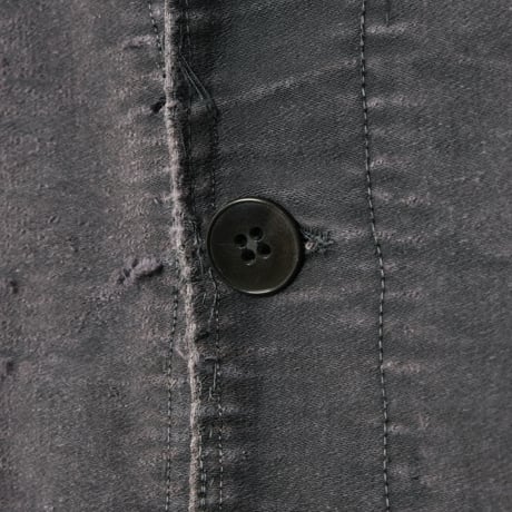 40-50s Le Mont St Michel Black Moleskin Jacket Size52