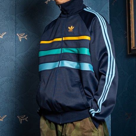 70-80s Vintage adidas Ventex Track Jacket Model First Navy × 3colors (Made in France) Size186