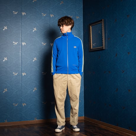 60s Vintage adidas Ventex Track Jacket Late World Mark Blue × Yellow (Made in France)