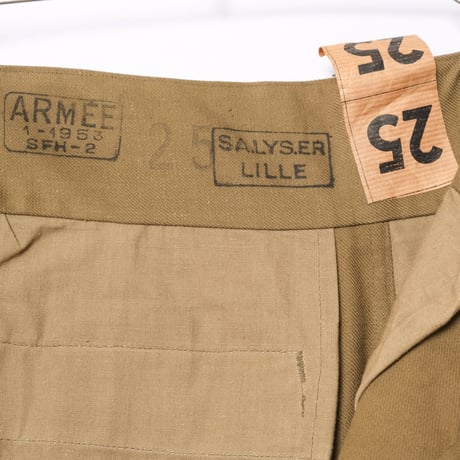 French Army M47 Trousers Early Size 25 Metal Buttons Dead Stock