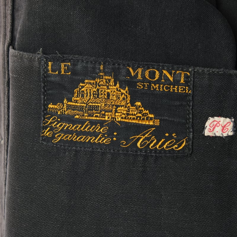 30-40s Le Mont St Michel Black Moleskin Jacket ...