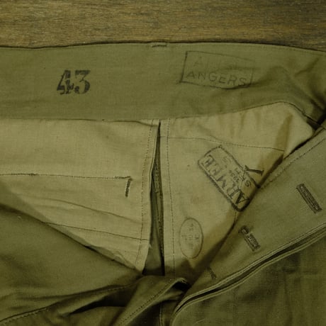 French Army M47 Trousers 移行期 Dead stock Size 43 Metal Button
