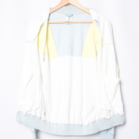 80s Vintage adidas ATP Track Jacket  White × Light Gray × Custard (Made in West Germany)