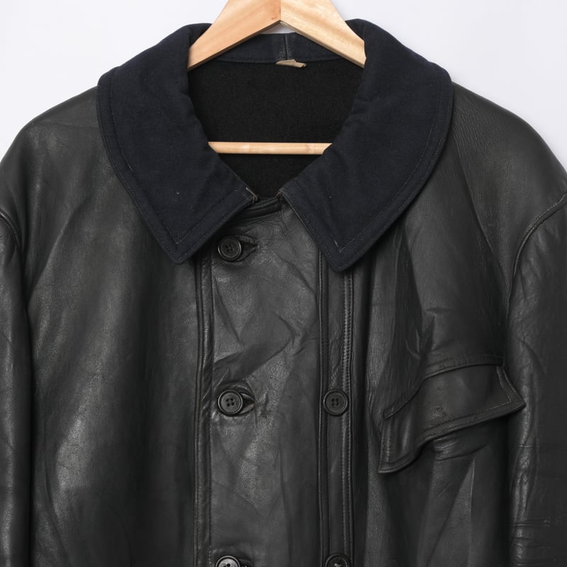 40-50s France Vintage Le Kléber Leather Jacket