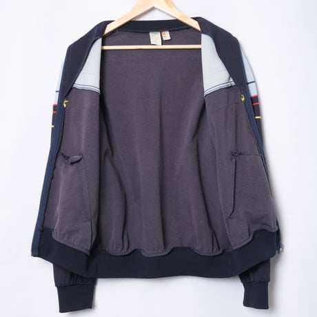 70-80s Vintage adidas Ventex Track Jacket Navy × Light Blue (Made in France)