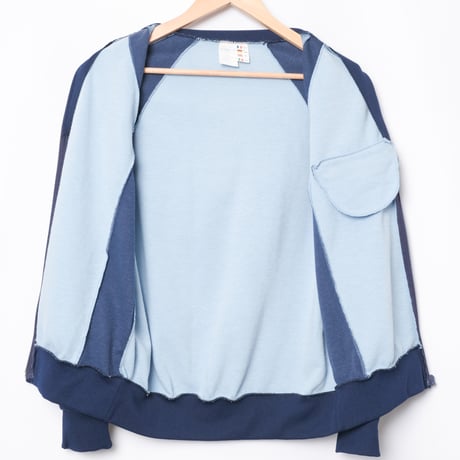 70-80s Vintage adidas Ventex Track Jacket Light Blue× Navy (Made in France) 174