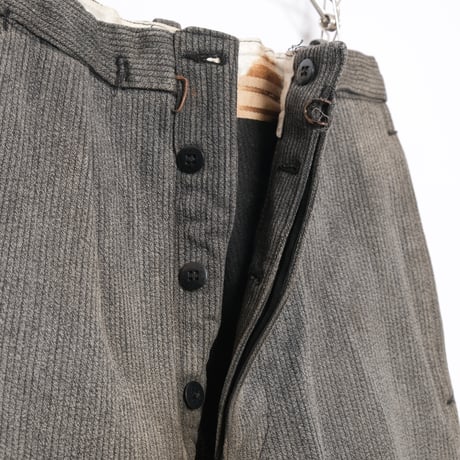 50-60s France Vintage Cotton Piqué Trousers