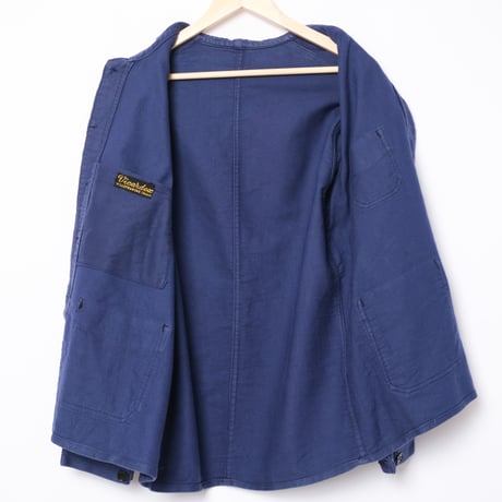 40-50s France  Vintage  Vicardex Blue Moleskin Jacket