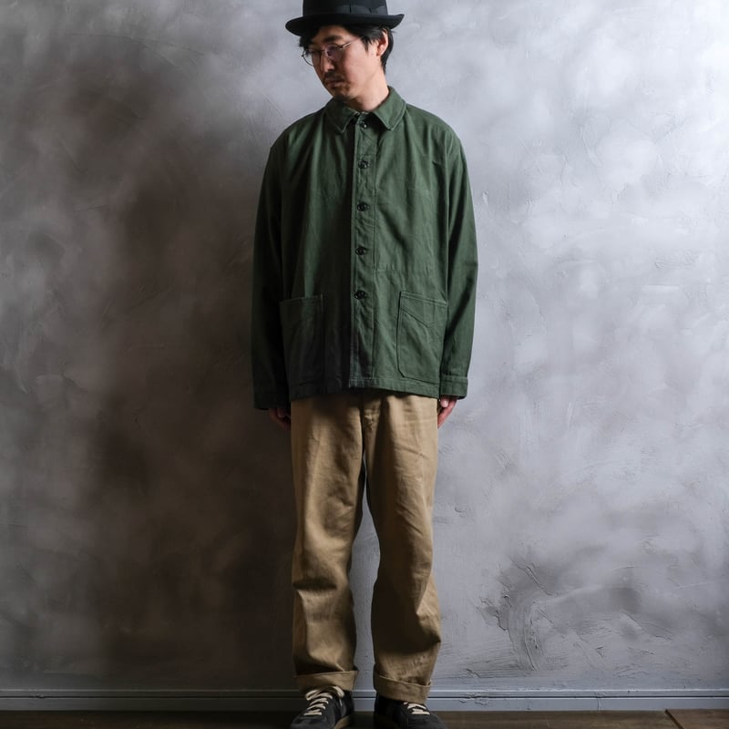 40s-50s French Military Olive Green Work Jacket 40s-50s French Military Olive Green Work Jacket