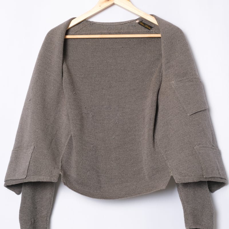 50-60s France Vintage Wool Knit Gilet Jacket |