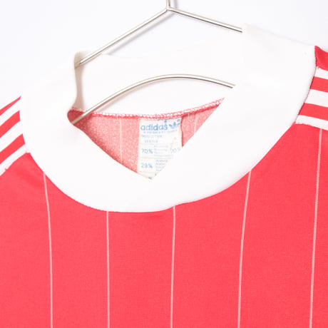 70-80s Vintage adidas Ventex Game Striped Shirt Red