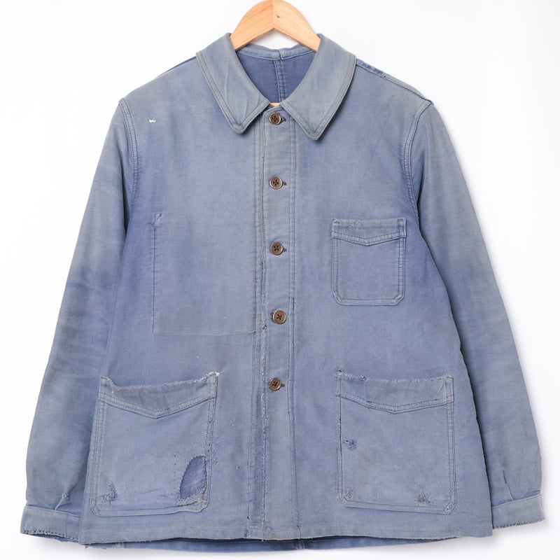 身幅4840〜50's French work Blue moleskin jacket
