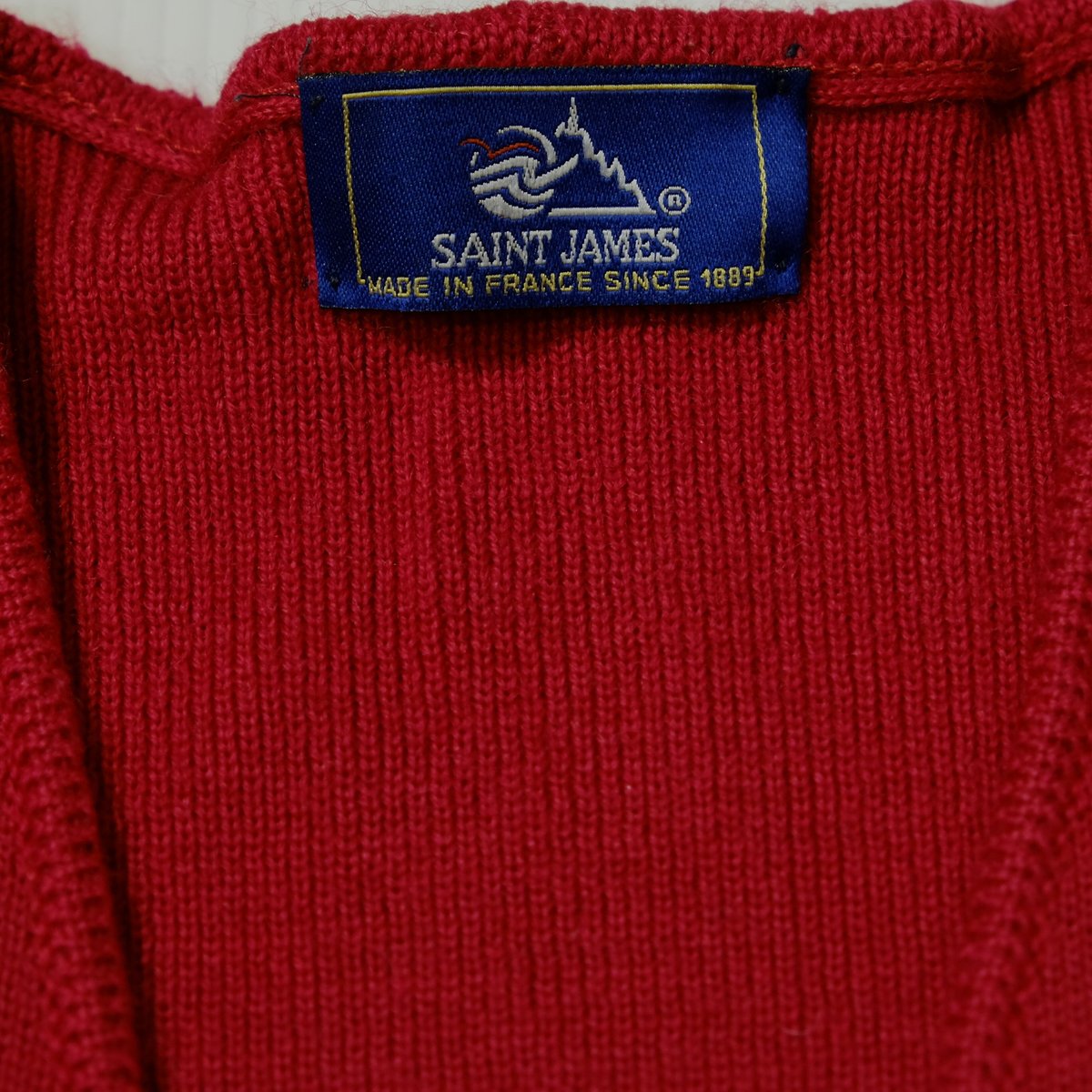 80s90s French Vintage Saint James wool Knit Car...